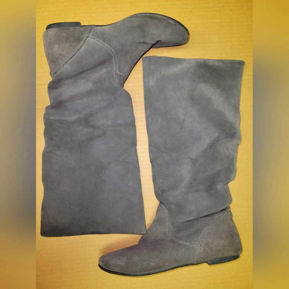 Suede slouchy boots Sz 7.5